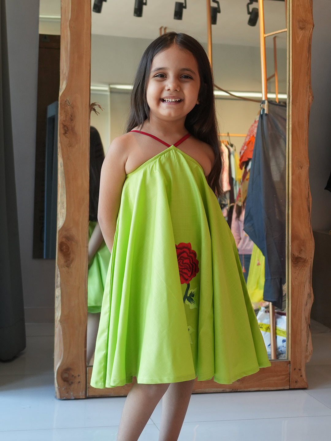 Neon Green Halter neck dress Neon Green Halter neck dress