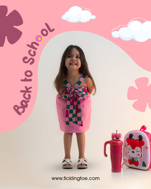 Pink Dress with Bow Styling