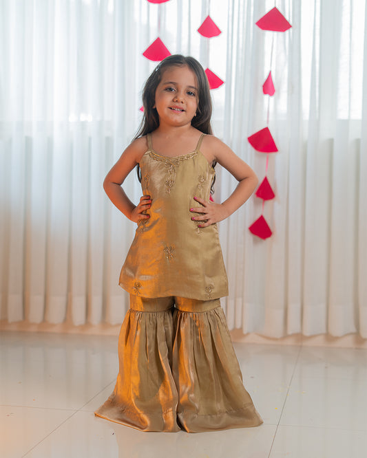 Elaichi Peda Sharara Set