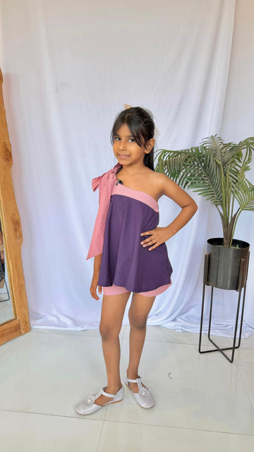 One Shoulder Bow Co-Ord Set