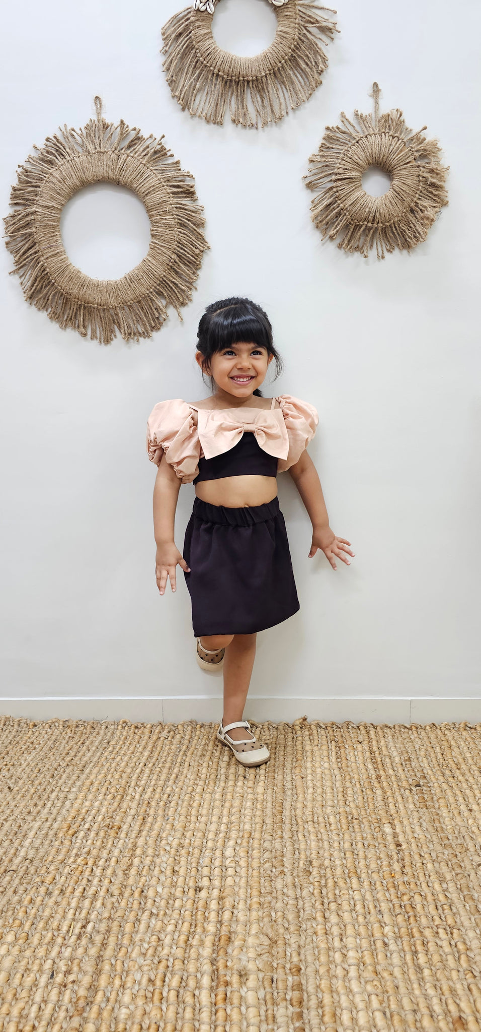 WINE SKORTS WITH BOW CROP TOP TT0102