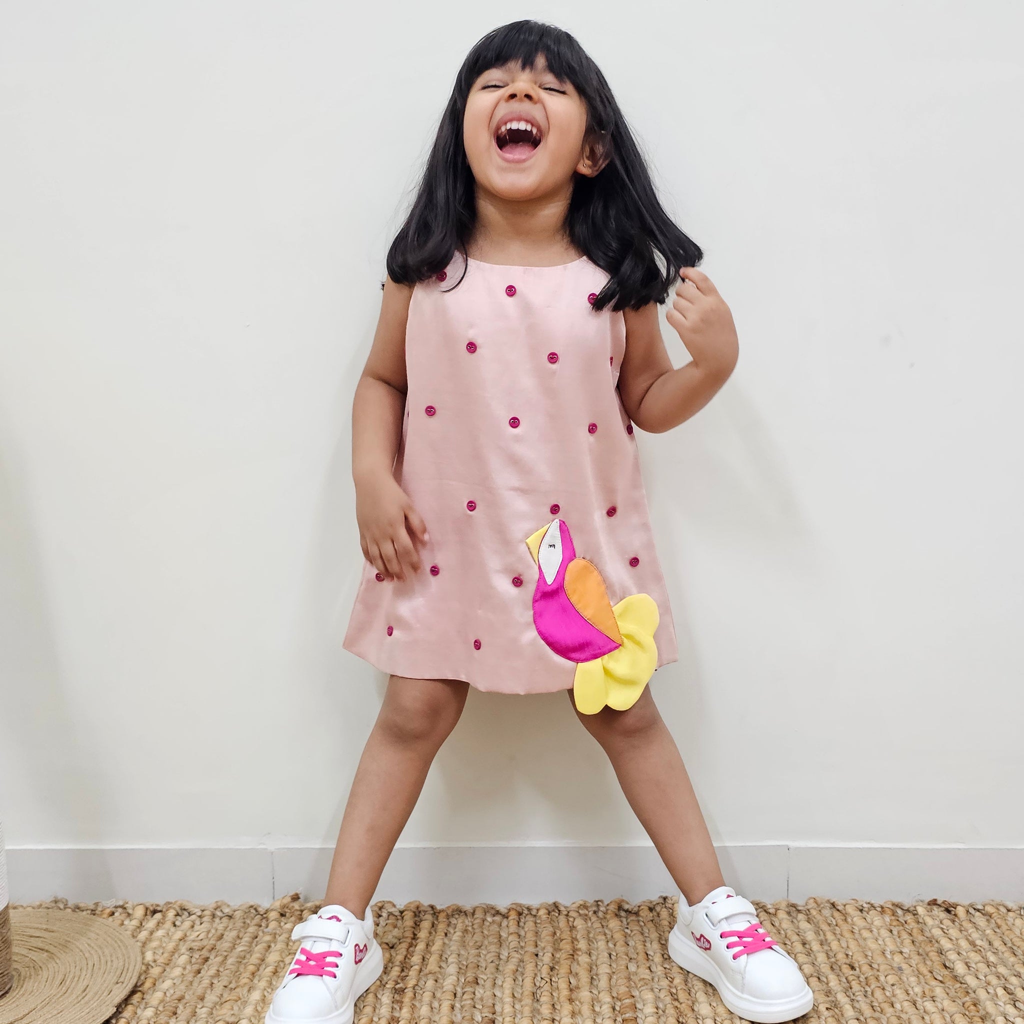 BIRD APPLIQUE DRESS TT0114