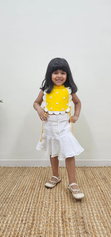 SUNFLOWER TOP WITH SKIRT