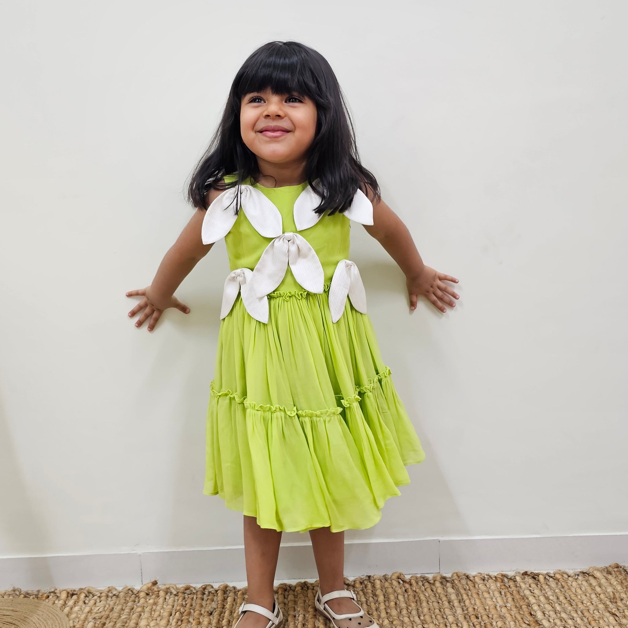 GREEN LAYERED DRESS TT0120