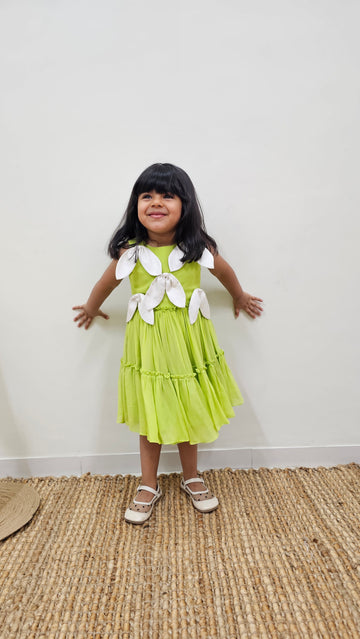 GREEN LAYERED DRESS TT0120