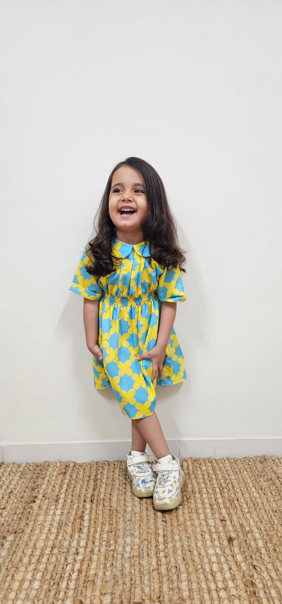 Blue printed frock TT0136