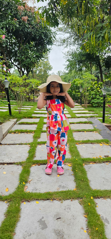 Floral Checkered Jumpsuit TT0138