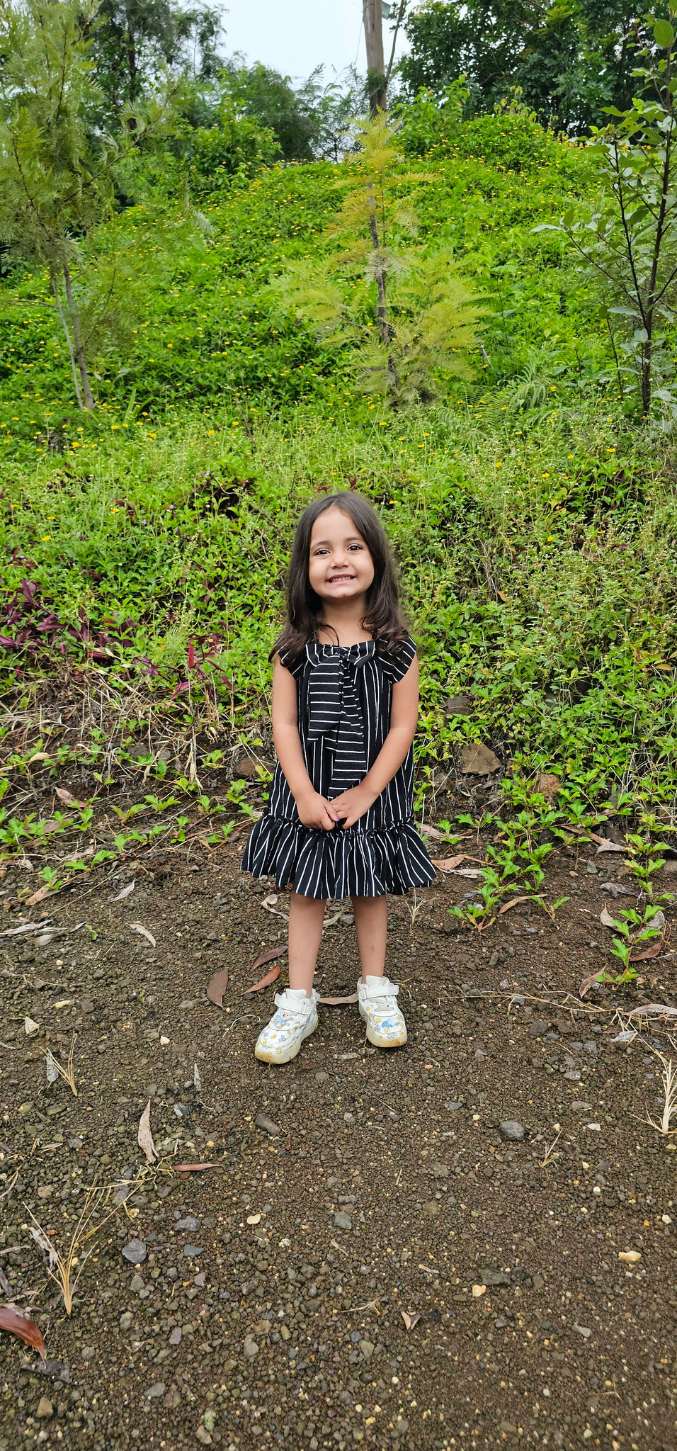 Baggy Black & white stripes Dress TT0141
