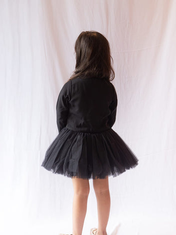 Midnight Elegance Black Party Wear Frock