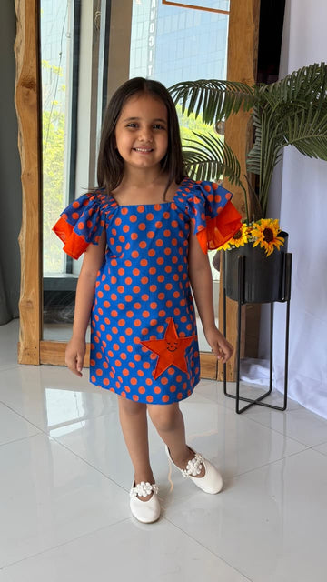 Blue Polka Starfish Dress