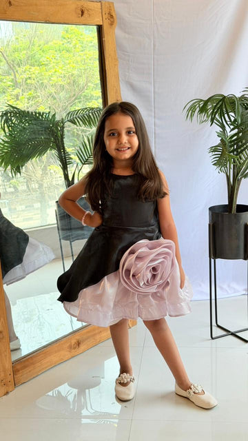 Black & Blush Rose Party Frock