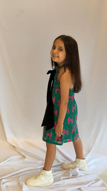 Cheetah Print A-Line Dress