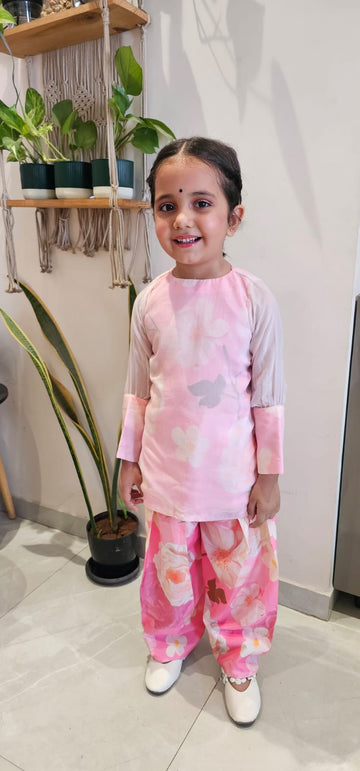 Pink Blossom Donut Kurta Set