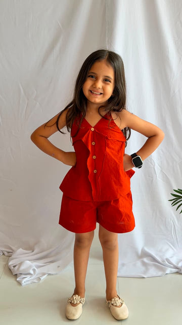 Sunset Bloom Shorts Co-ord Set