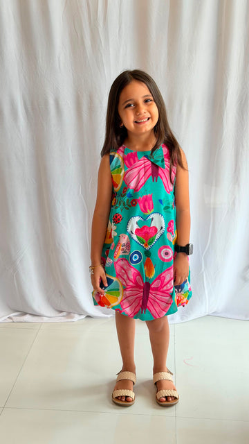 Tropical Garden Printed Dress