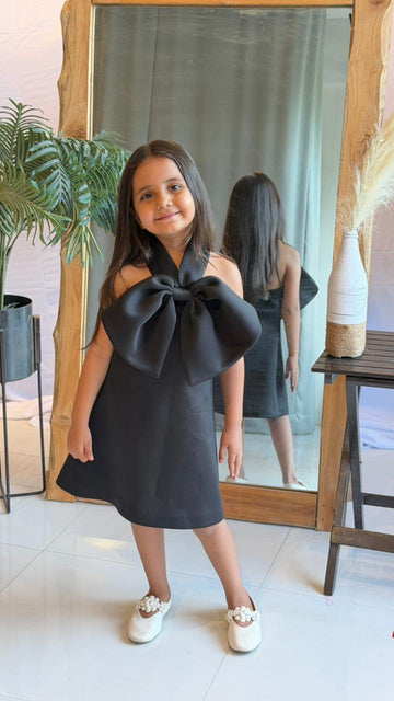 Little Diva Black Bow Party Dress