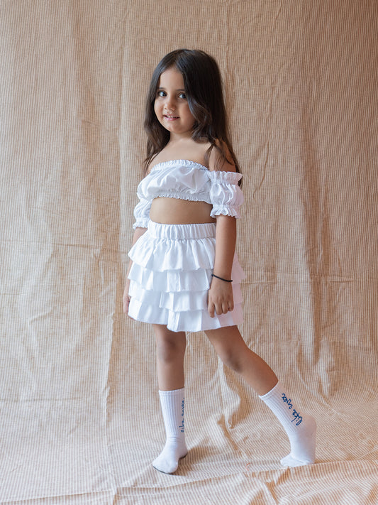 Snow Ruffle Co-ord Set